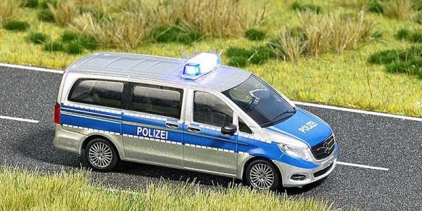 Busch 5597 - MB V-Klasse Polizei, mit blinkendem Blaulichtbalken