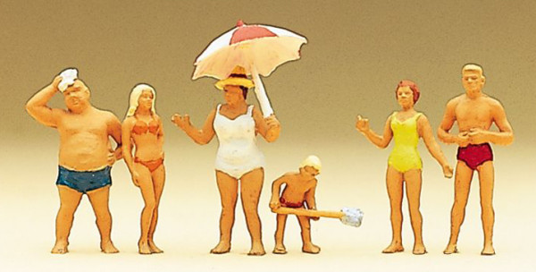 Preiser 10283 - Familie Krause am Strand 6 teilig