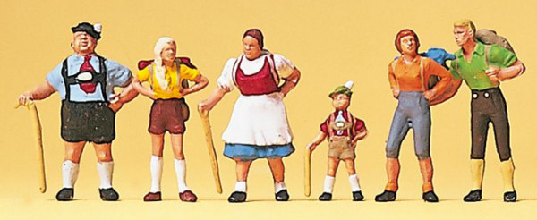 Preiser 10280 - Familie Krause im Allgäu 6 teilig
