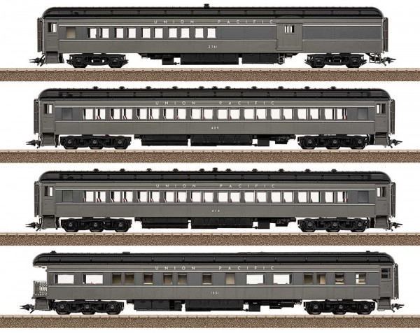 Trix 23729 - USA Set 4-teilig Reisezugwagen Heavyweight der UP Ep.3-4