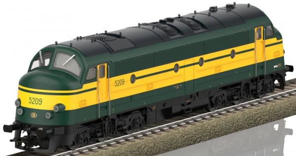 Trix 22678 - SNCB Diesellok Serie 52 grün mit gelben Streifen Ep.4, mit DCC-Decoder + Sound