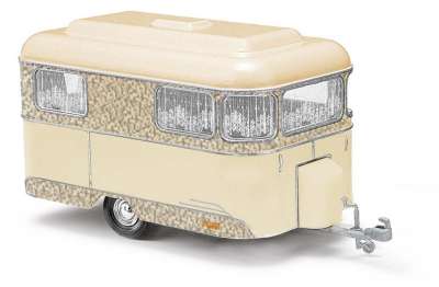 Busch Modélisme Ferroviaire – Caravane Air Stream Wohnwagen – Maquette Paysage Pour Collectionneurs Avertis – À Partir De 14 Ans