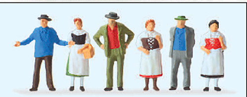 Preiser 14048 - Ländliche Marktbesucher 6 teilig handbemalt