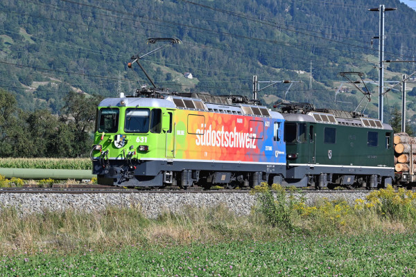 Bemo 1358175 - RhB Ge 4/4 II 631 Werbelok "Südostschweiz" Sound