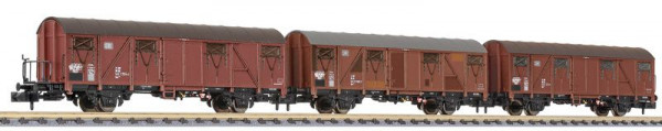 Liliput 260155 - DB Set gedeckte Güterwagen Gbs253 3-teilig Ep.4, unterschiedliche Ausführungen