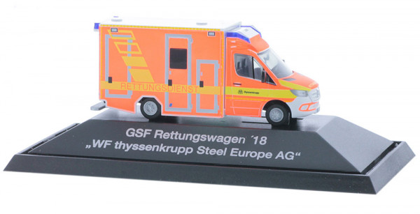 Rietze 76180 - GSF RTW ´18 Werkfeuerwehr thyssenkrupp Steel Europe AG
