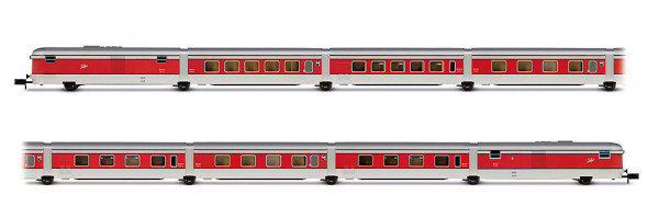 Arnold HN4512 - RENFE, 8-tlg. Grundset Talgo III RD „Barcelona Talgo“, Fabrgebung mit silbernen Däch