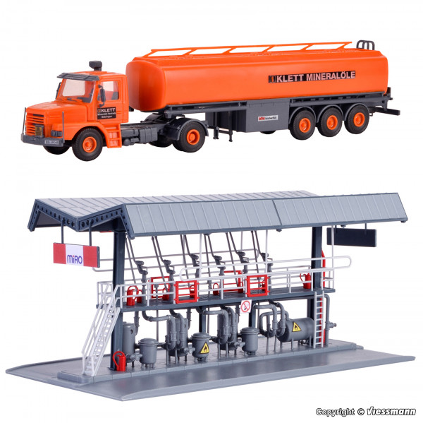 Kibri 39834 - MIRO Abfüllstation mit SCANIA Tankwagen