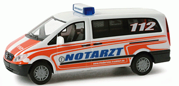 Herpa 298056 - Mercedes-Benz Vito Bus "Notarzt"