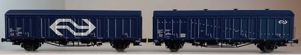 Exacttrain 20825 - NS Set 2-teilig gedeckte Güterwagen Hbis blau Ep. 4, EUROP