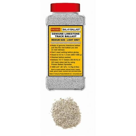 Proses PBAL-N-01 - echter Kalkstein - Schotter N (Hellgrau) 1 kg