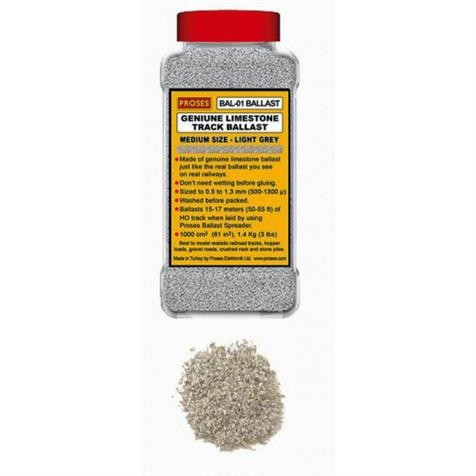 Proses PBAL-N-02 - echter Kalkstein - Schotter N (Mittelgrau ) 1 kg
