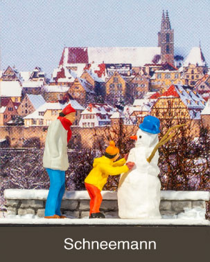 Preiser 99603 - Motiv-Box Schneemann