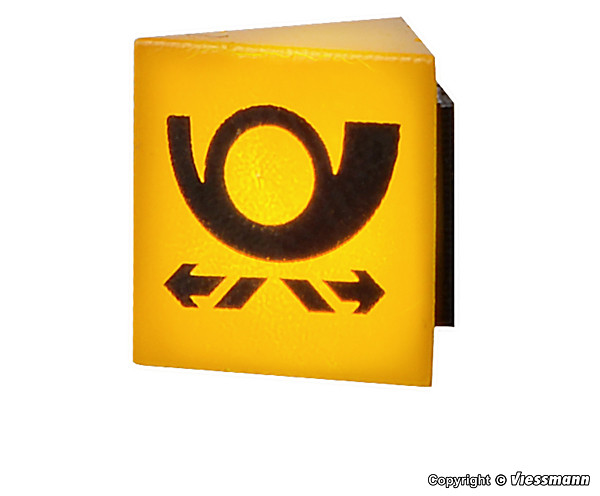 Viessmann 1371 - Reklameschild POST mit LED