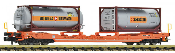 Fleischmann 6660136 - SBB HUPAC Taschenwagen T5 "Wascosa" Ep.6, 2x Tankcotainer "Bertschi"