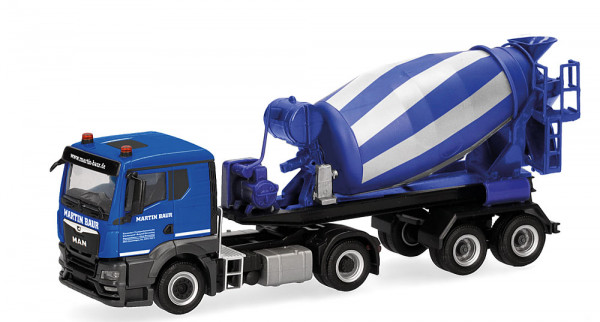 Herpa 320375 - MAN TGS TN Betonmischer-Sattelzug "Martin Baur"