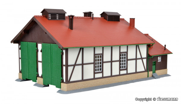Kibri 39438 - Lokschuppen zweiständig 26x15x12 cm