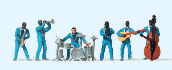 Preiser 10112 - Jazz-Band 6 Figuren mit Instrumenten