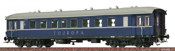 Brawa 46208 - DB Reisezugwagen C4ywe blau "Touropa" Ep.3, LED Innenebeleuchtung