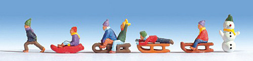 Noch 15819 - Kinder im Schnee 6 Figuren + Zubehör
