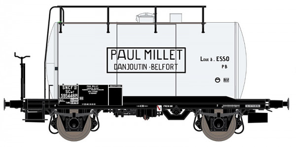 Exacttrain 20621 - SNCF Kesselwagen 30cbm Kessel, Bauart Uerdingen Ep.3, "Paul Millet"