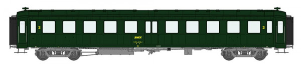 REE VB-375 - SNCF Reisezugwagen BACALAN 2.Klasse B11 grün Ep.4, Logo encadre jaune