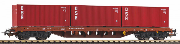 Piko 24500 - DR Containertragwagen 4-achsig braun Ep. 4, beladen mit 3x20` Container "DSR"