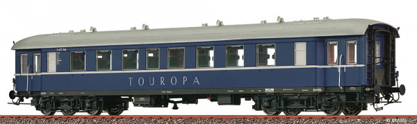 Brawa 46210 - DB Reisezugwagen C4ywe blau "Touropa" Ep.3, LED Innenbeleuchtung