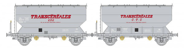 REE WB-885 - SNCF Set 2-teilig Getreidewagen 2-achsig Ep. 4-5 "TRANSCEREALES C.T.C."