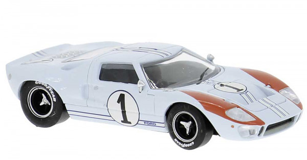 Brekina 18554 - Ford GT 40 LeMans 2.Platz 1966 mit Miles/Hulme