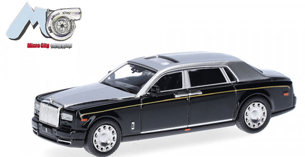 Herpa 87MC000068 - Rolls Royce Phantom, schwarz/silber