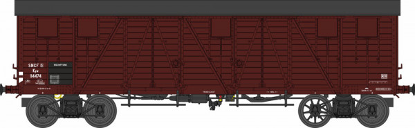 REE WB-777 - SNCF gedeckter Güterwagen TP 4-achsig braun Ep.3a, 4 Türen