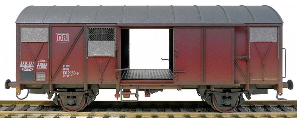 Exacttrain 22039 - DB gedeckter Güterwagen Gs-uv212 mit Aluminium Luftklappen Ep.5, verschmutzt