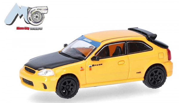 Herpa 87MC000157 - Honda Civic Type R (EK9), gelb (yellow)