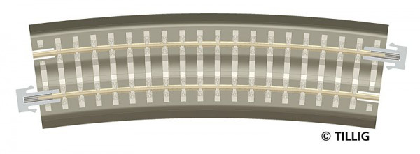 Tillig 83771 - Gebogenes Gleis, R 396 mm/15°