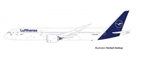 Herpa 613453 - Lufthansa Boeing 787-9 Dreamliner