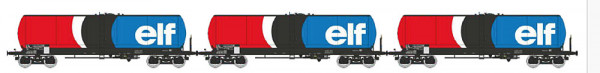 REE WB-935 - SNCF Set 3-teilig Kesselwagen 4-achsig ANF lang Ep.4, Y23M Drehgestelle, "ELF"