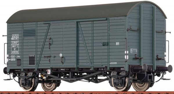Brawa 50739 - SNCF gedeckter Güterwagen Kf EUROP grau Ep.3