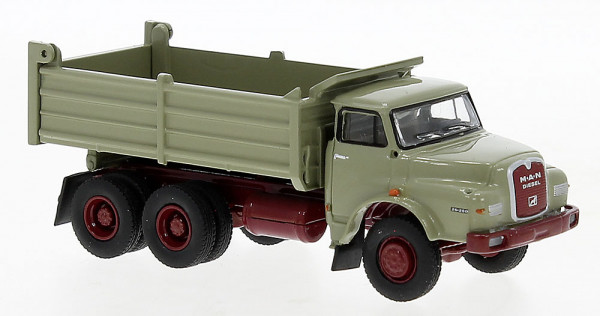 Brekina 78105 - MAN 26.280 DHAK grau, dunkelrot, 1972,