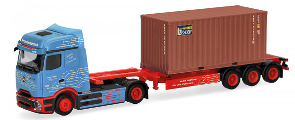 Herpa 320658 - Mercedes-Benz eActros ProCabin Bigspace 20 ft. Container-Sattelzug "Frankenbach"