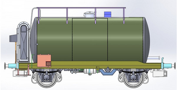Exacttrain 20664 - DB Güterwagen 30m3 Leichtbau Uerdinger Bauart Kesselwagen ARAL Blau