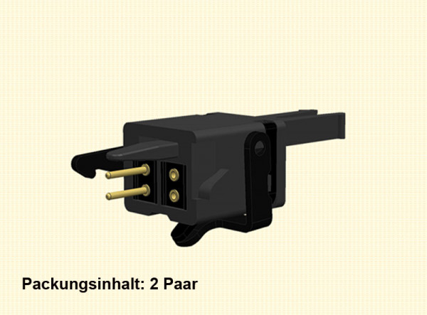 Brawa 93716 - 4-polige elektrische Kupplung für NEM-Normschacht, 4 Stück