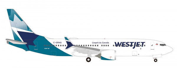 Herpa 537803 - Westjet Boeing 737 Max 8