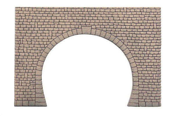 Faller 170866 - Dekorplatte Tunnelportal, 2-gleisig, Naturstein-Quader