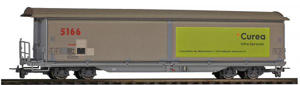 Bemo 2288156 - RhB Haikqq y 5166 Schiebewandwagen Curea Infra Services