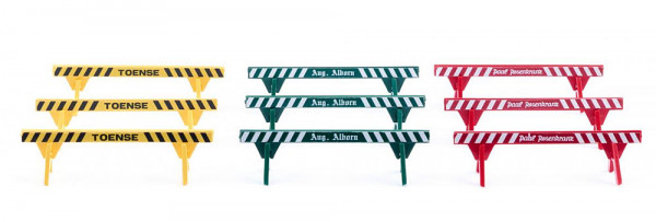 Wiking 001833 - Absperrschranken - Zubehörpackung, Alborn, Rosenkranz, Toense