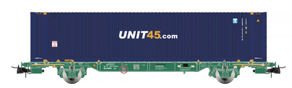 PT-Trains 100182 - RENFE Containertragwagen TRANSFESA Lgss Ep.5, + 45`Container "UNIT 45"