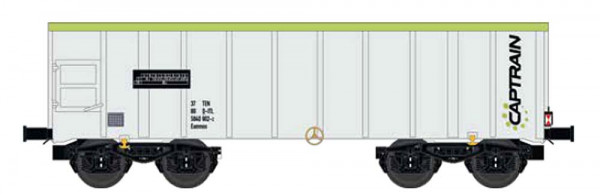 NME 542695 - DB AG offener Güterwagen Eamnos Ep.6, "Captrain", mit Zugschlußbeleuchtung, Wechselstro