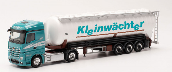 Herpa 315494 - Mercedes-Benz Actros `18 Streamspace Saugsilo-Sattelzug "Kleinwächter"
