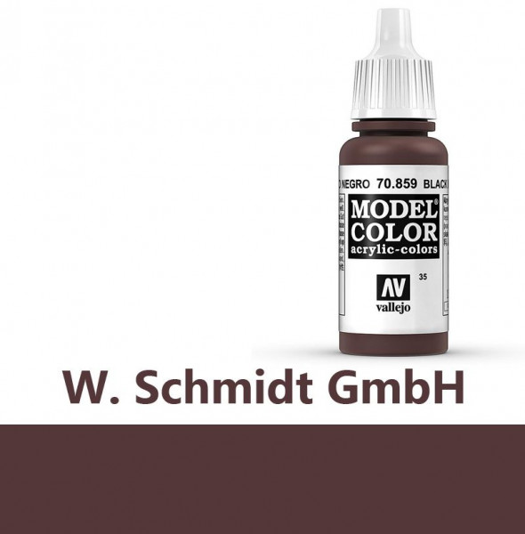 Vallejo 770859 - Model Color Farbe Schwarzrot, Matt, 17 ml